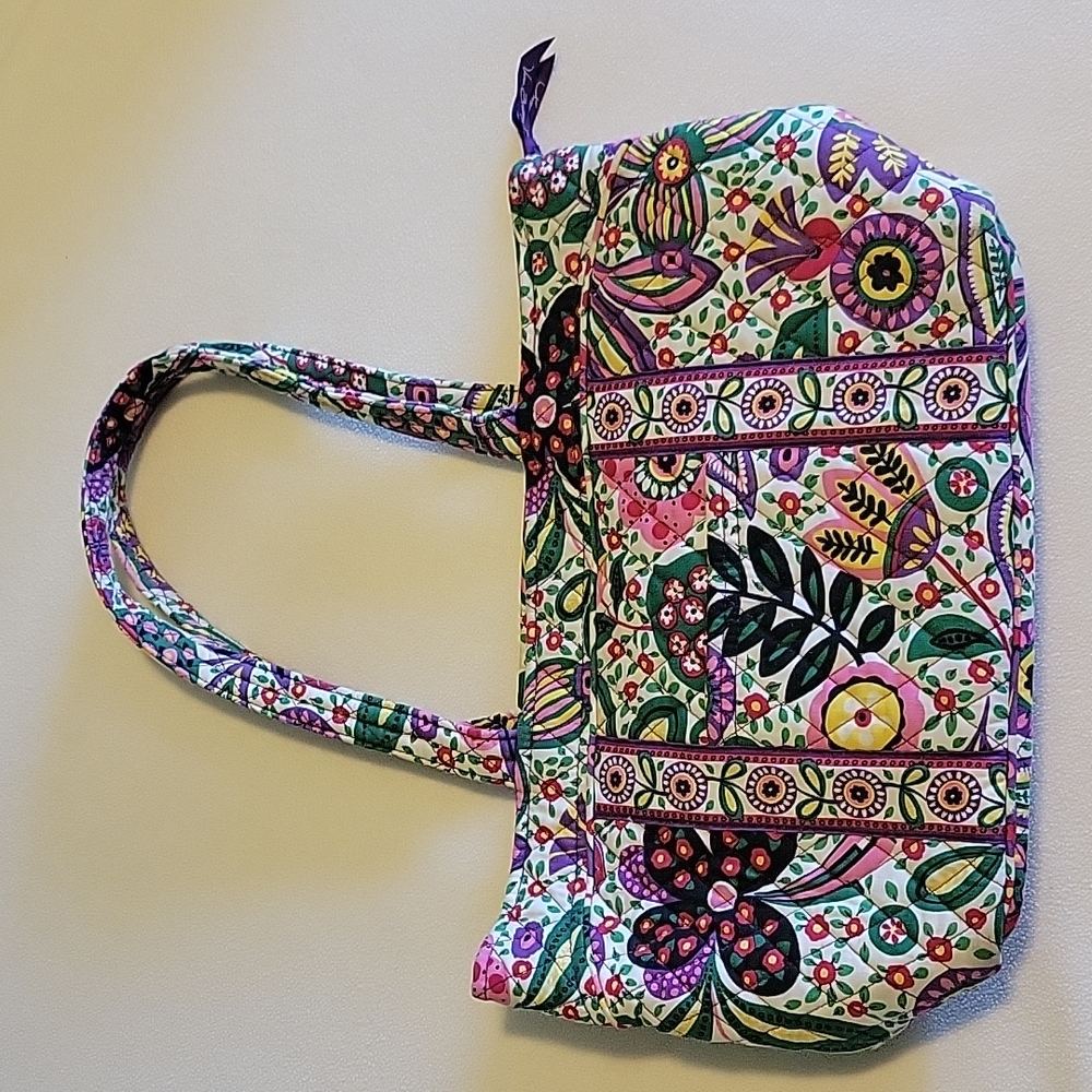 Vera Bradley Viva la Vera purple green tote bag multicolored floral